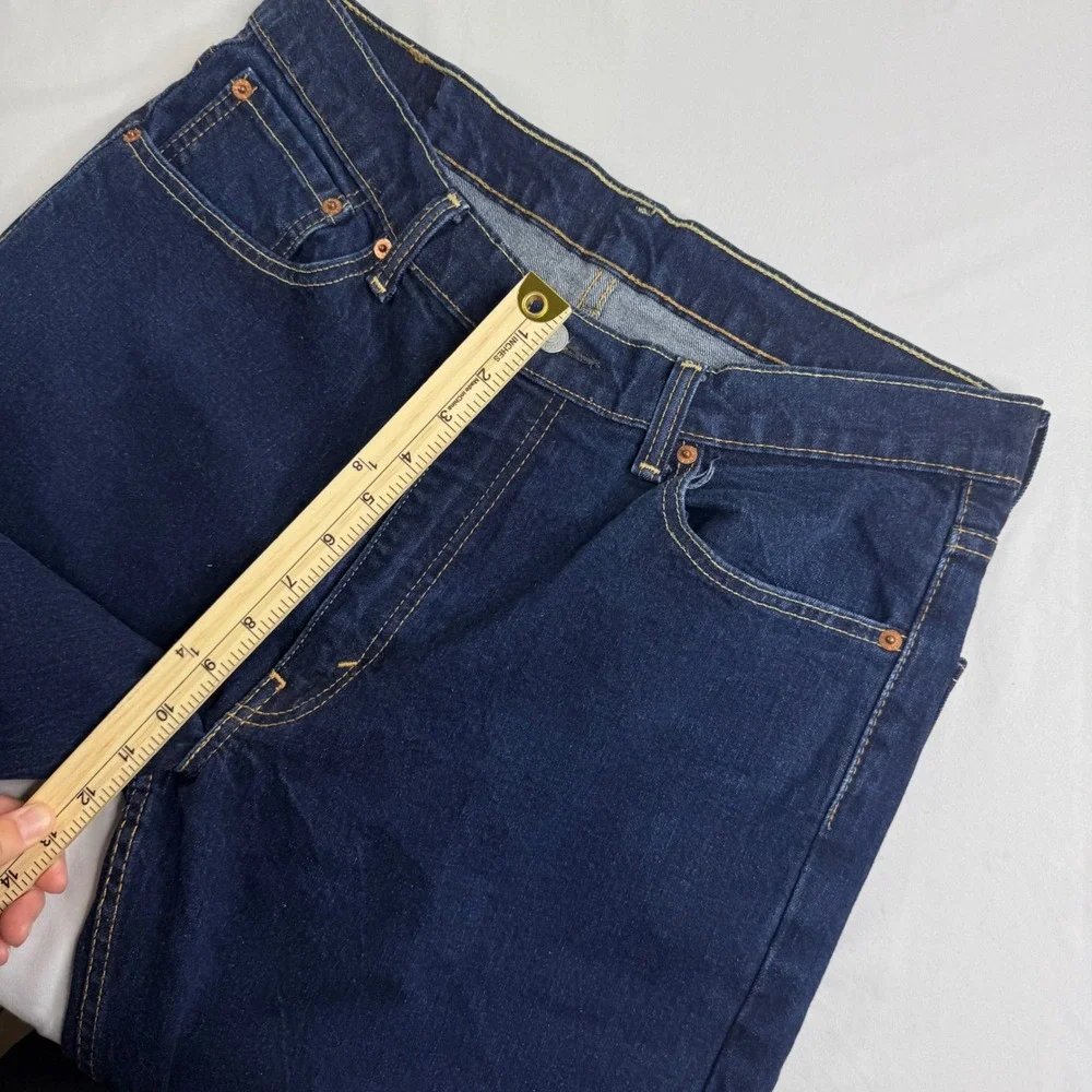 Levis 550 Relaxed Fit Tapered Leg Dark Indigo Jeans Mens 36x32 S40196